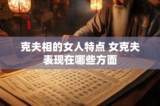 克夫相的女人特点 女克夫表现在哪些方面
