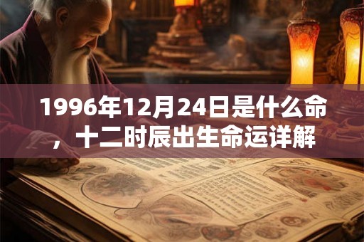 1996年12月24日是什么命，十二时辰出生命运详解