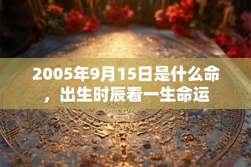 2005年9月15日是什么命，出生时辰看一生命运