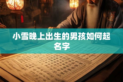 小雪晚上出生的男孩如何起名字