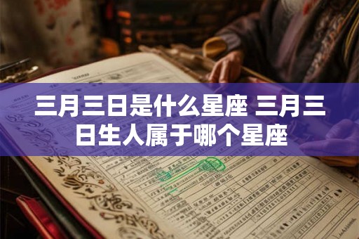 三月三日是什么星座 三月三日生人属于哪个星座
