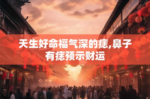 天生好命福气深的痣,鼻子有痣预示财运