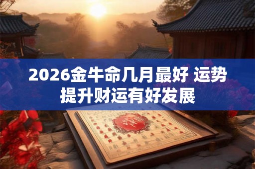 2026金牛命几月最好 运势提升财运有好发展