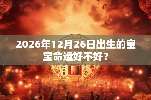 2026年12月26日出生的宝宝命运好不好？