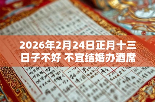 2026年2月24日正月十三日子不好 不宜结婚办酒席