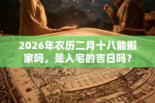 2026年农历二月十八能搬家吗,是入宅的吉日吗? 2026年农历二月十八能搬家吗,是入宅的吉日吗?