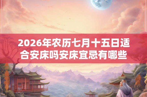 2026年农历七月十五日适合安床吗安床宜忌有哪些