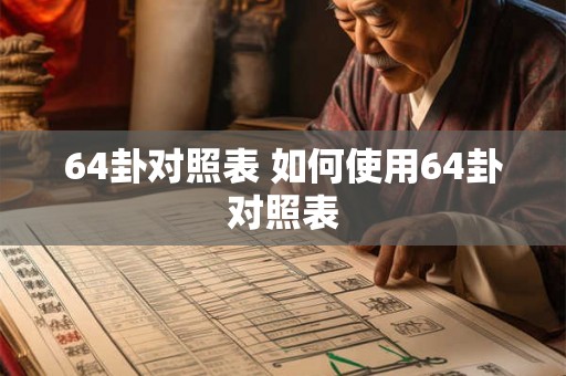64卦对照表 如何使用64卦对照表