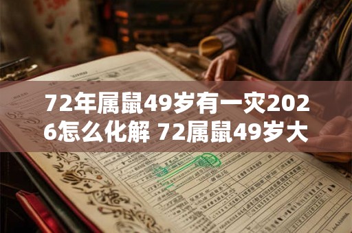 72年属鼠49岁有一灾2026怎么化解 72属鼠49岁大运2026 72年属鼠49岁有一灾2026怎么化解 72属鼠49岁大运2026