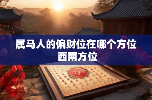 属马人的偏财位在哪个方位 西南方位