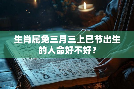 生肖属兔三月三上巳节出生的人命好不好？