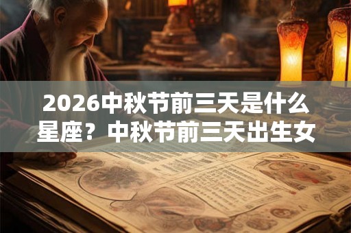 2026中秋节前三天是什么星座？中秋节前三天出生女宝宝好不好？