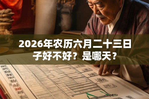 2026年农历六月二十三日子好不好？是哪天？