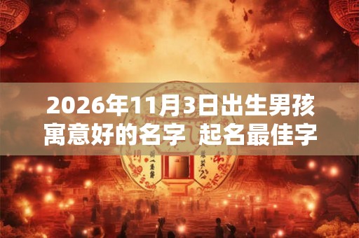 2026年11月3日出生男孩寓意好的名字  起名最佳字
