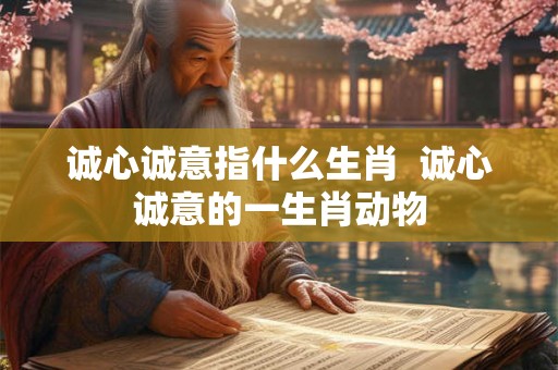诚心诚意指什么生肖  诚心诚意的一生肖动物