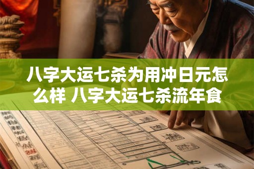 八字大运七杀为用冲日元怎么样 八字大运七杀流年食神好吗 八字大运七杀为用冲日元怎么样 八字大运七杀流年食神好吗