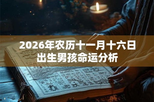 2026年农历十一月十六日出生男孩命运分析