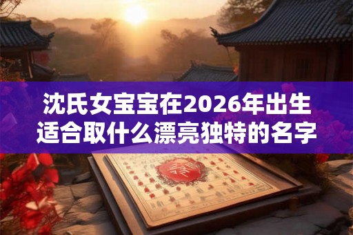 沈氏女宝宝在2026年出生适合取什么漂亮独特的名字