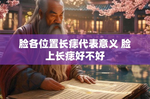 脸各位置长痣代表意义 脸上长痣好不好