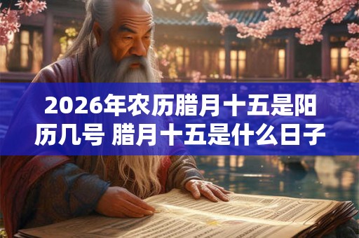 2026年农历腊月十五是阳历几号 腊月十五是什么日子 2026年农历腊月十五是阳历几号 腊月十五是什么日子