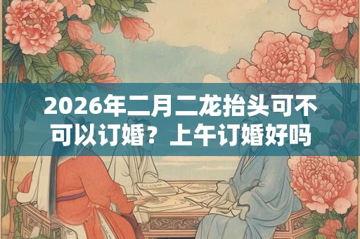 2026年二月二龙抬头可不可以订婚？上午订婚好吗
