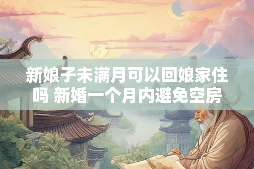 新娘子未满月可以回娘家住吗 新婚一个月内避免空房