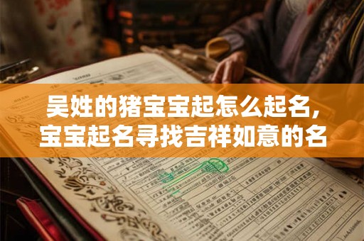 吴姓的猪宝宝起怎么起名,宝宝起名寻找吉祥如意的名字