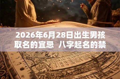 2026年6月28日出生男孩取名的宜忌  八字起名的禁忌