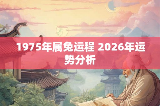 1975年属兔运程 2026年运势分析