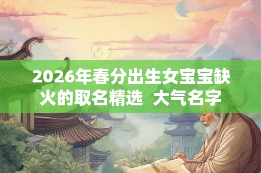 2026年春分出生女宝宝缺火的取名精选  大气名字