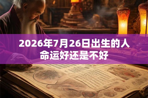 2026年7月26日出生的人命运好还是不好 2026年7月26日出生的人命运好还是不好