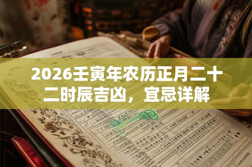 2026壬寅年农历正月二十二时辰吉凶,宜忌详解 2026壬寅年农历正月二十二时辰吉凶,宜忌详解