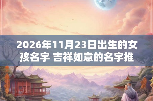2026年11月23日出生的女孩名字 吉祥如意的名字推荐