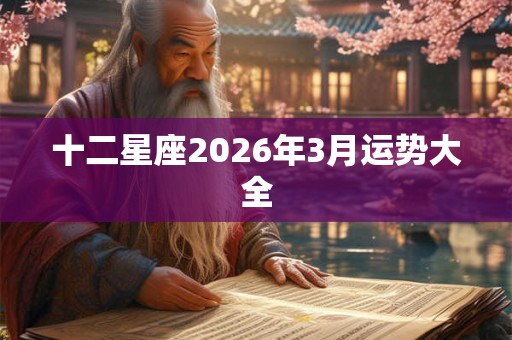 十二星座2026年3月运势大全 十二星座2026年3月运势大全