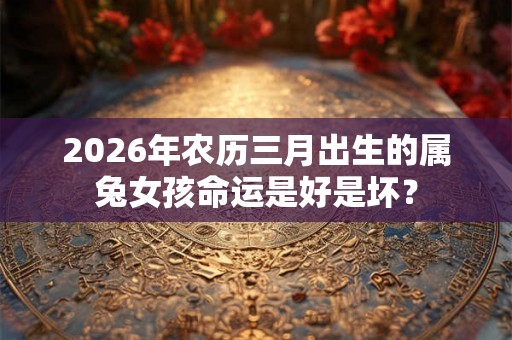 2026年农历三月出生的属兔女孩命运是好是坏？