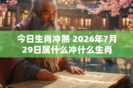 今日生肖冲煞 2026年7月29日属什么冲什么生肖 今日生肖冲煞 2026年7月29日属什么冲什么生肖