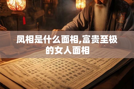 凤相是什么面相,富贵至极的女人面相