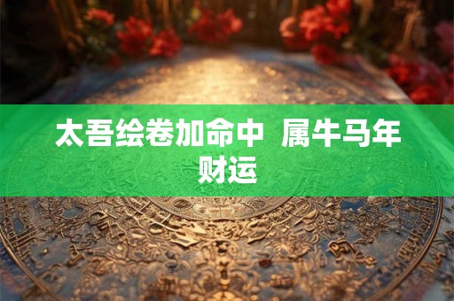 太吾绘卷加命中 属牛马年财运 太吾绘卷加命中 属牛马年财运