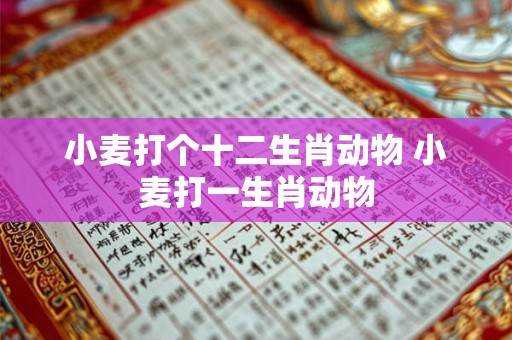 小麦打个十二生肖动物 小麦打一生肖动物