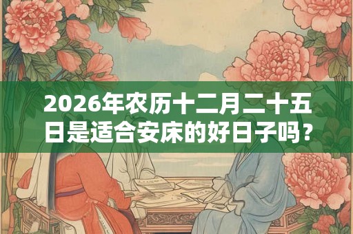 2026年农历十二月二十五日是适合安床的好日子吗？