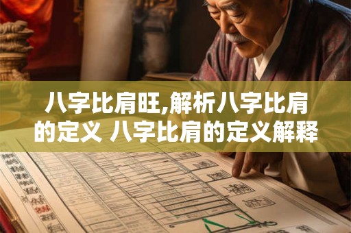 八字比肩旺,解析八字比肩的定义 八字比肩的定义解释