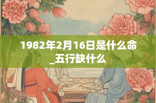 1982年2月16日是什么命_五行缺什么