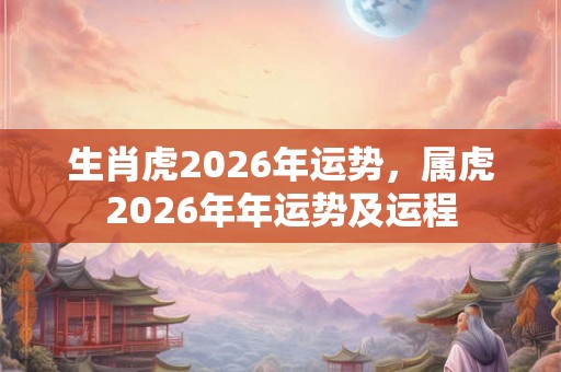 生肖虎2026年运势，属虎2026年年运势及运程