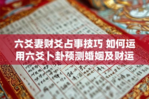 六爻妻财爻占事技巧 如何运用六爻卜卦预测婚姻及财运