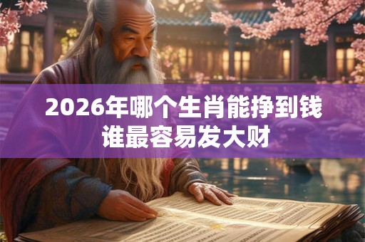 2026年哪个生肖能挣到钱 谁最容易发大财