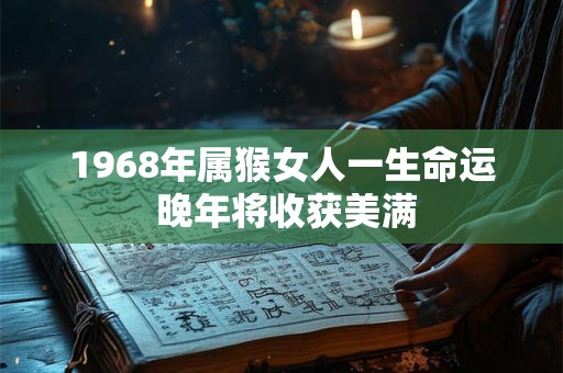 1968年属猴女人一生命运 晚年将收获美满