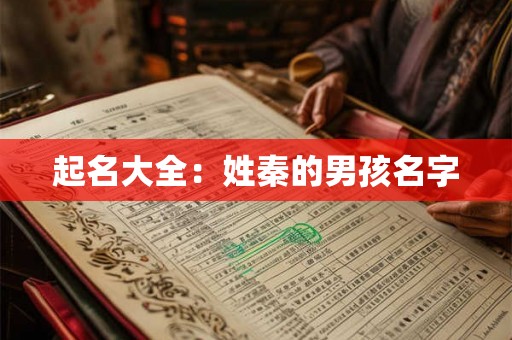 起名大全：姓秦的男孩名字