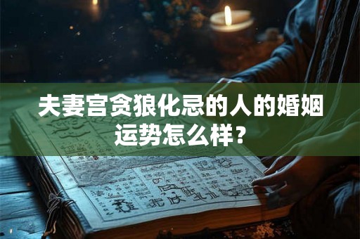 夫妻宫贪狼化忌的人的婚姻运势怎么样？