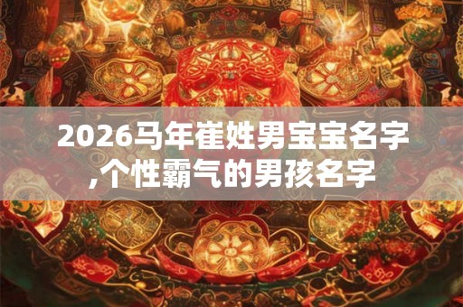 2026马年崔姓男宝宝名字,个性霸气的男孩名字 2026马年崔姓男宝宝名字,个性霸气的男孩名字