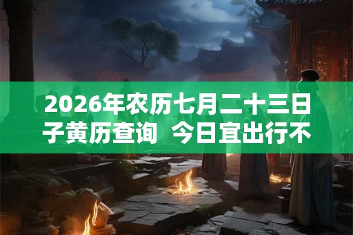 2026年农历七月二十三日子黄历查询  今日宜出行不